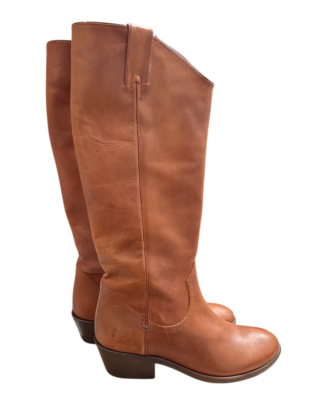 FRYE CARSON PULL-ON TALL LEATHER BOOTS SIZE US 8M